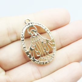 Pingente de Metal / 33x22mm - Nossa senhora das Graças (unidade) - Dourado