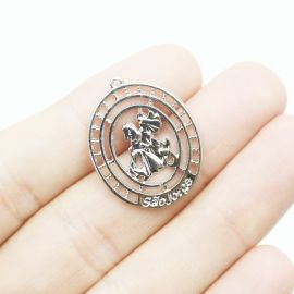 Pingente de Metal / 25x20mm - São Jorge (unidade)