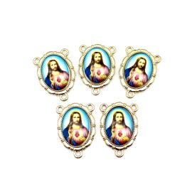 Salve Rainha de Metal com Resina / 26x18mm - Sagrado Coração de Jesus (unid.) - Dourado