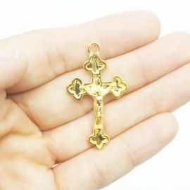 Crucifixo de Metal / 40x23mm (unidade)-Dourado