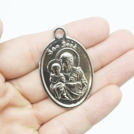 Medalha de Metal / 45x28mm - São José (unidade) - Níquel 