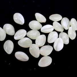 Entremeio de Plástico Mesclado / 19x14mm - Búzio (10 gramas)-Marfim