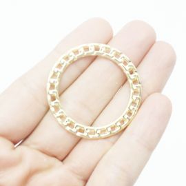 Argola de Metal / 33mm (Unidade) - Dourado