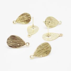 Pino de Brinco em Metal / 20x12mm  (1 par) - Dourado