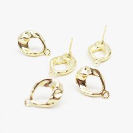 Pino de Brinco em Metal / 20x13mm  (1 par) - Dourado