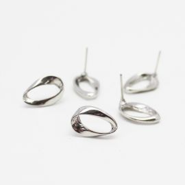 Pino de Brinco em Metal / 15x10mm  (1 par)-Níquel