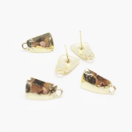 Pino de Brinco em Metal / 19x12mm  (1 par)-Dourado