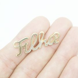 Pingente de Metal - 12x35mm / Filha (Unidade) - Dourado