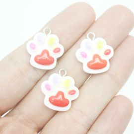 Pingente de Resina / 19x12mm - Pets Patinha (Unidade) 