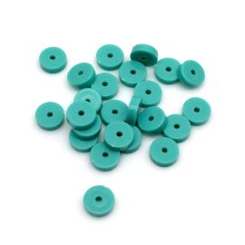 Conta Plástica Leitosa / 14mm - Disco (10 gramas)