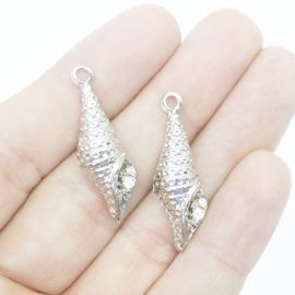 Pingente de Metal / 31x10mm - Caramujo (Unidade) 