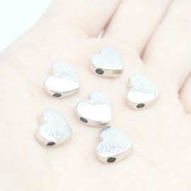 Entremeio de Metal / Coração - 10mm (Unidade) -Níquel