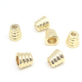 Ponteira de Metal / 7mm - Cone (Unidade)-Dourado