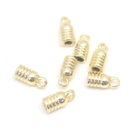 Terminal de Metal / 12x5mm - para Colagem (Unidade)-Dourado
