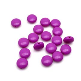 Conta Plástica Leitosa / 16mm - Redondo (10 gramas)