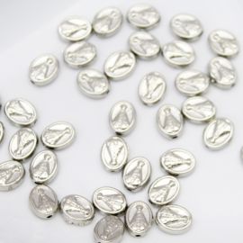 Entremeio de Metal / 10x8mm - Nossa Senhora Aparecida (unidade) - Níquel