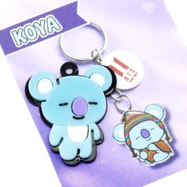 Pingente de Acrílico / 37X32mm - BTS / KOYA (unidade) - AZUL