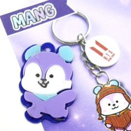 Pingente de Acrílico / 37X32mm - BTS / MANG (unidade) - LILÁS