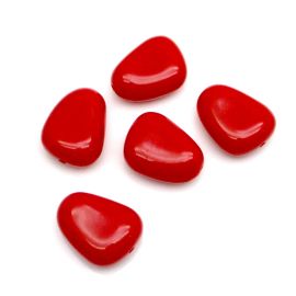 Conta Plástica Leitosa / 30x24mm - Irregular (14 gramas)