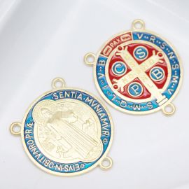 Salve Rainha de Metal / 47x42mm - São Bento (unidade) - Dourado