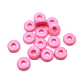 Conta Plástica Leitoso / 21mm - Disco com Furo Largo (10 gramas)