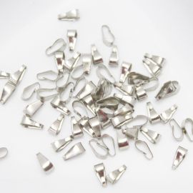 Porta Pingente / 9X4mm unidade) - Níquel