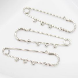 Broche de Metal com 3 Saídas /  61x20mm (Unidade) - Níquel