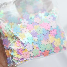 Mini Aplique Paetê / 7mm - Flor (10 Gramas)