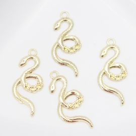 Pingente de Metal / 37x15mm - Cobra (unidade) 