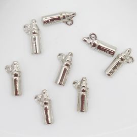 Pingente de Metal / 18mm - Mamadeira (unidade)-Níquel