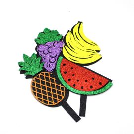 Kit de E.V.A com Glitter / 20x15cmcm - Frutas (1 kit)