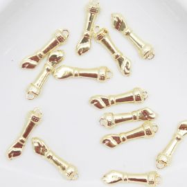 Pingente de Metal / 27x7mm - Figa (unidade) - Dourada
