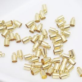 Terminal de Metal / 9x5mm - para Colagem (Unidade) - Dourado