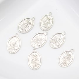 Medalha de Metal / 23X15mm - São Miguel (unidade) - Níquel