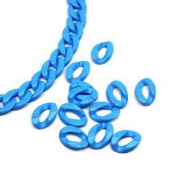 Elo de Plástico Leitoso / 29X20mm - Torcido (10 gramas)