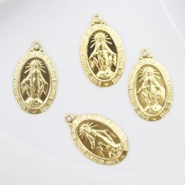 Medalha de Metal / 34x20mm - Nossa Senhora das Graças (unidade)-Dourado