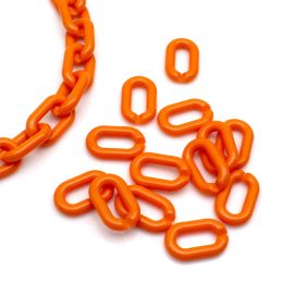 Elo de Plástico Leitoso / 32x20mm - Oval (10 gramas)