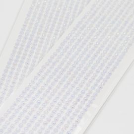 Aplique Adesivo / Chaton 4mm (1 CARTELA) - Branco