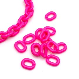 Elo de Plástico Leitoso / 24x18mm - Oval (10 gramas)