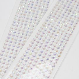 Aplique Adesivo / Strass 5mm (1 CARTELA) - Branco