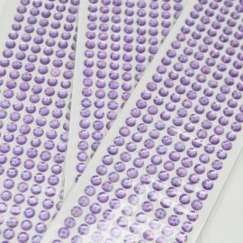 Aplique Adesivo / Strass 6mm (1 CARTELA) - Lilás Furta-Cor