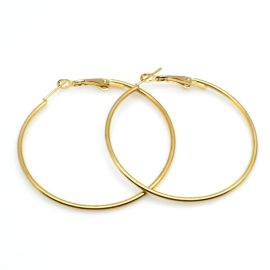 Brinco em Metal / 7,5cm - Argola com Trava (Dúzia)