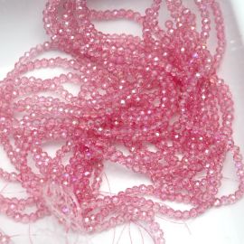 Rondela de Vidro 3mm / Transparente Furta-Cor (1 Fio)