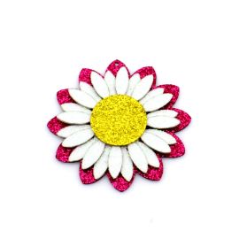 Kit de E.V.A com Glitter / 7x7cm - Girassol (1 kit)