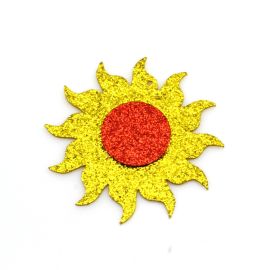 Kit de E.V.A com Glitter / 7cm - Sol (1 kit)