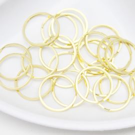 Argola de Chaveiro Reforçada sem Corrente/ 28mm  (UNIDADE)-Dourado