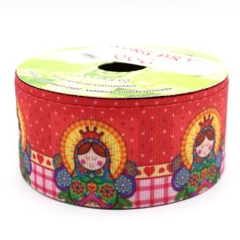 Fita de Gorgorão N°09 / 38mm - Nossa Senhora da Saúde - Religiosa (1 METRO)