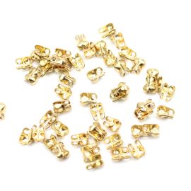 Tips / Corrente de Bolinha / 3mm (Pct. c/50 Unidades)-Dourado