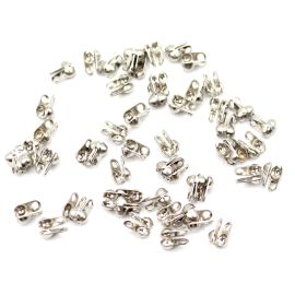 Tips / Corrente de Bolinha / 3mm (Pct. c/50 Unidades)-Níquel