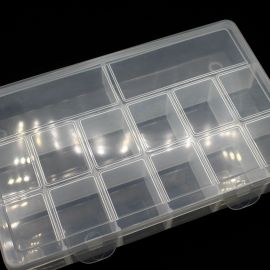 Caixa Organizadora N°02 / (22,3x14X3,7cm) - 14 Divisórias - Transparente